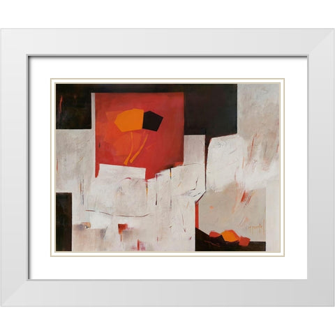 Forever White Modern Wood Framed Art Print with Double Matting by Montel, Fanou