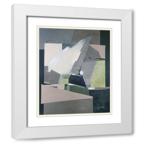 Nautical Abstraction White Modern Wood Framed Art Print with Double Matting by Montel, Fanou