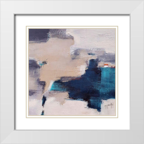 The House By The Lake White Modern Wood Framed Art Print with Double Matting by Montel, Fanou
