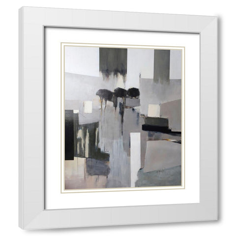 Remain Standing White Modern Wood Framed Art Print with Double Matting by Montel, Fanou