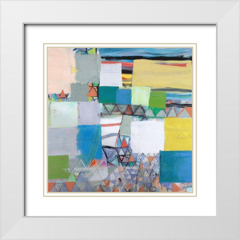 Oceanside White Modern Wood Framed Art Print with Double Matting by Moffitt, Michelle Daisley