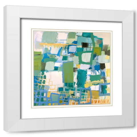 Serene White Modern Wood Framed Art Print with Double Matting by Moffitt, Michelle Daisley