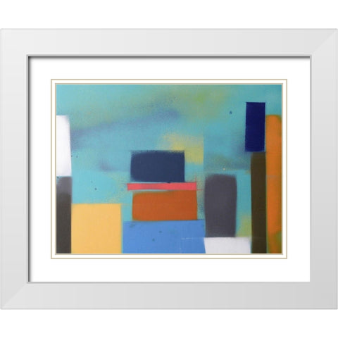 Urban Hues 08 White Modern Wood Framed Art Print with Double Matting by Miller, Gill
