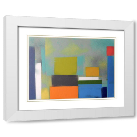 Urban Hues 11 White Modern Wood Framed Art Print with Double Matting by Miller, Gill
