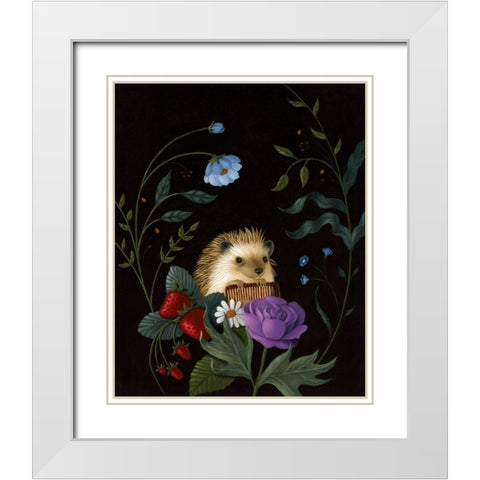A Dashing Fellow White Modern Wood Framed Art Print with Double Matting by Matarazzo, Gina