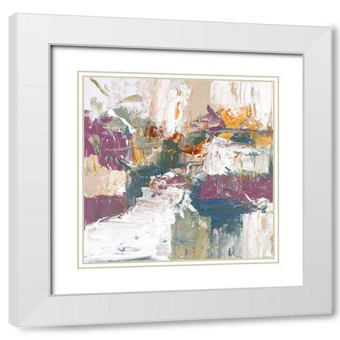 Free Flowing White Modern Wood Framed Art Print with Double Matting by McCourt, Suzanne
