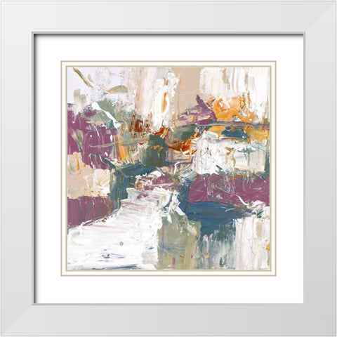Free Flowing White Modern Wood Framed Art Print with Double Matting by McCourt, Suzanne