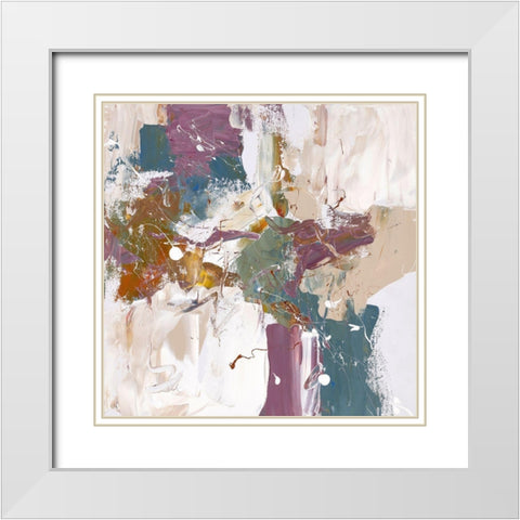 Go With The Flow White Modern Wood Framed Art Print with Double Matting by McCourt, Suzanne