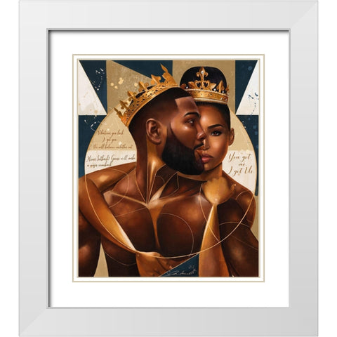 Protection White Modern Wood Framed Art Print with Double Matting by Muhammad, Salaam