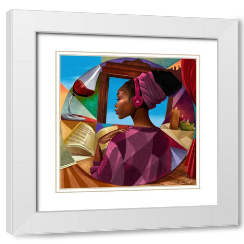 Youâ€™re Enough White Modern Wood Framed Art Print with Double Matting by Muhammad, Salaam