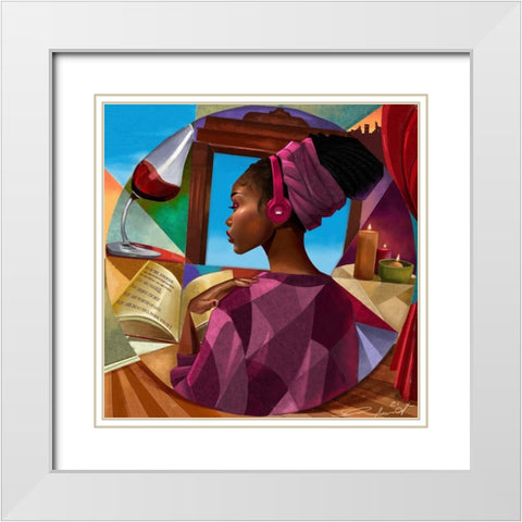 Youâ€™re Enough White Modern Wood Framed Art Print with Double Matting by Muhammad, Salaam