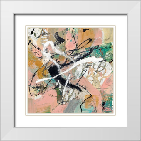 Fluid White Modern Wood Framed Art Print with Double Matting by McCourt, Suzanne