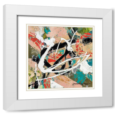 Stacked White Modern Wood Framed Art Print with Double Matting by McCourt, Suzanne