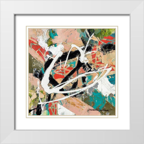 Stacked White Modern Wood Framed Art Print with Double Matting by McCourt, Suzanne