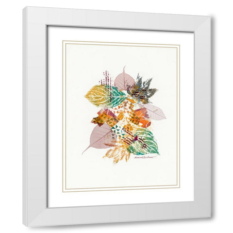 Interwoven White Modern Wood Framed Art Print with Double Matting by McCourt, Suzanne