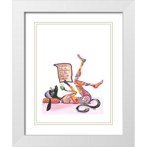 Contessa Baci White Modern Wood Framed Art Print with Double Matting by Marshall, Lucy