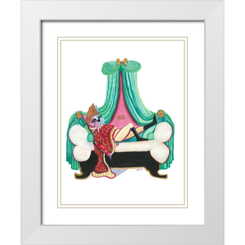 Napoleon Bone-Aparte White Modern Wood Framed Art Print with Double Matting by Marshall, Lucy