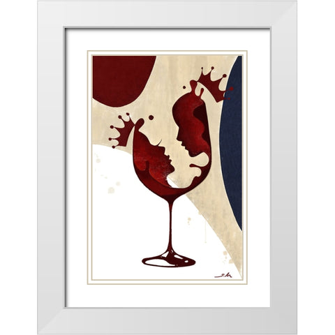 A Drink of Love White Modern Wood Framed Art Print with Double Matting by Muhammad, Salaam