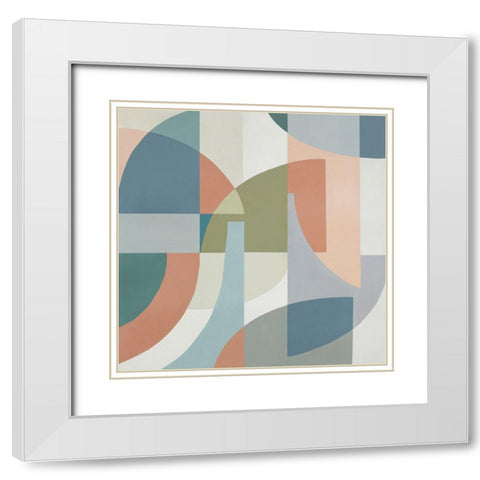 Crescendo No. 2 White Modern Wood Framed Art Print with Double Matting by Maxx, Max