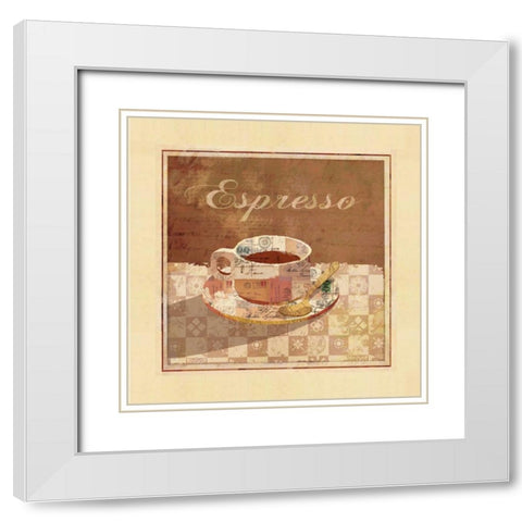 Espresso White Modern Wood Framed Art Print with Double Matting by Maron, Linda