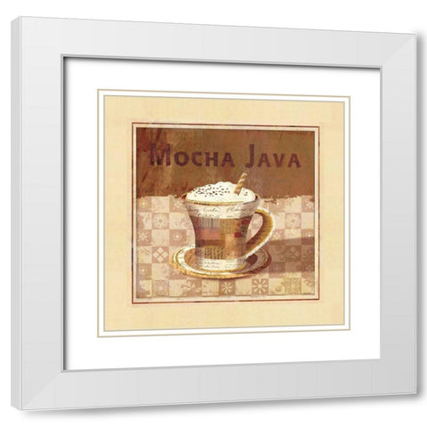 Mocha Java White Modern Wood Framed Art Print with Double Matting by Maron, Linda