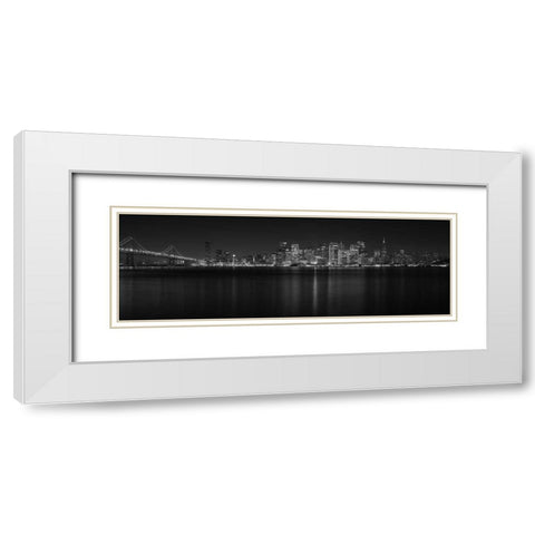 City by the Bay Treasure Island CA White Modern Wood Framed Art Print with Double Matting by Melville, Craig