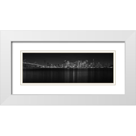 City by the Bay Treasure Island CA White Modern Wood Framed Art Print with Double Matting by Melville, Craig