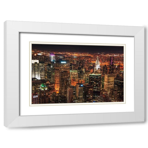 Diamonds in the Sky White Modern Wood Framed Art Print with Double Matting by Mikaels, Natalie