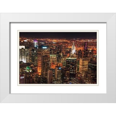 Diamonds in the Sky White Modern Wood Framed Art Print with Double Matting by Mikaels, Natalie