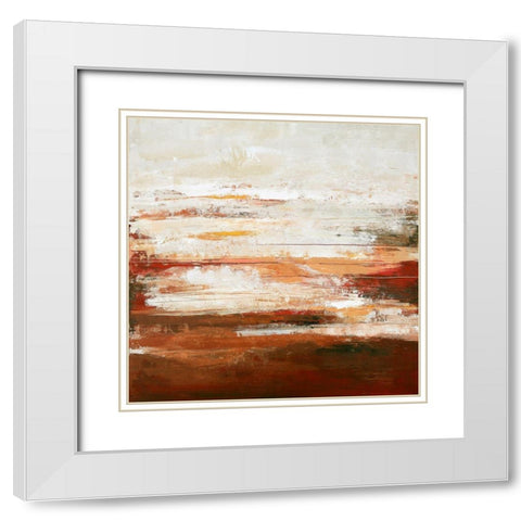Red Limit White Modern Wood Framed Art Print with Double Matting by Design Fabrikken