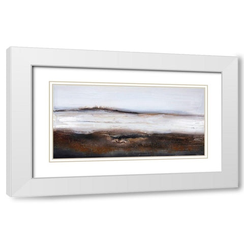 Over and Out White Modern Wood Framed Art Print with Double Matting by Design Fabrikken