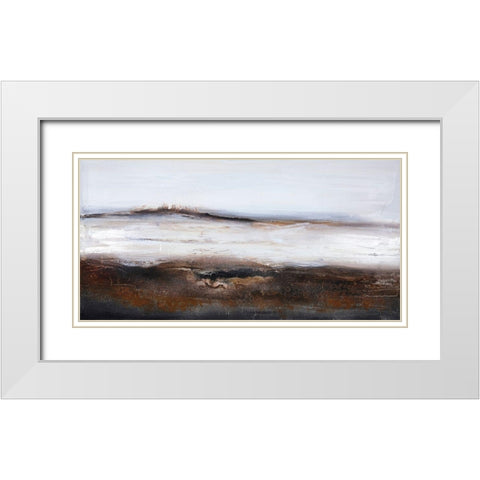 Over and Out White Modern Wood Framed Art Print with Double Matting by Design Fabrikken