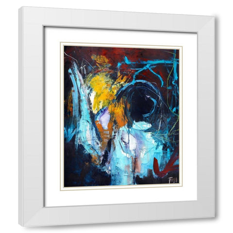 Eye of the Storm White Modern Wood Framed Art Print with Double Matting by Design Fabrikken