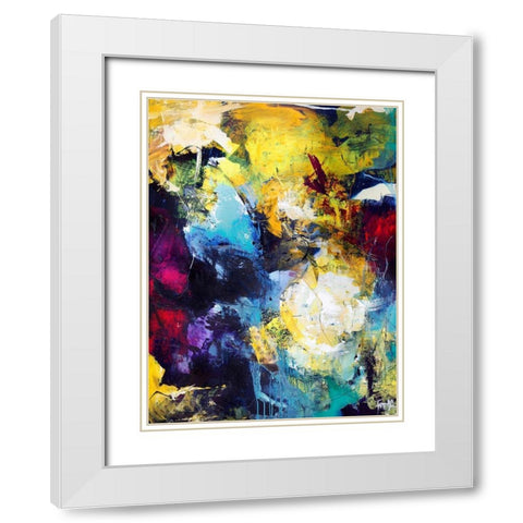 Treasure Hunt White Modern Wood Framed Art Print with Double Matting by Design Fabrikken