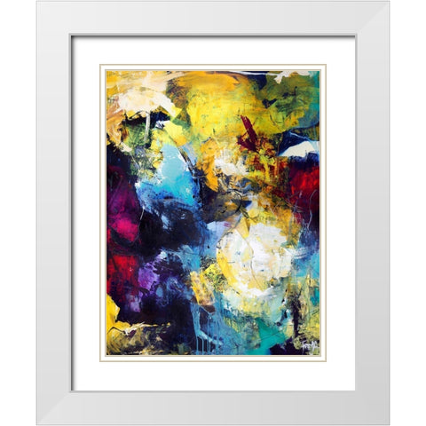 Treasure Hunt White Modern Wood Framed Art Print with Double Matting by Design Fabrikken