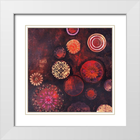 Rouge White Modern Wood Framed Art Print with Double Matting by Design Fabrikken