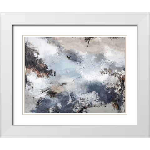 Rising 3 White Modern Wood Framed Art Print with Double Matting by Design Fabrikken