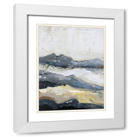 Out Line 1 White Modern Wood Framed Art Print with Double Matting by Design Fabrikken