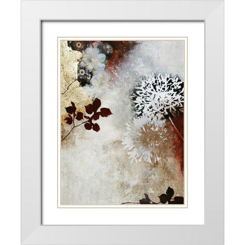Still Life 4 White Modern Wood Framed Art Print with Double Matting by Design Fabrikken