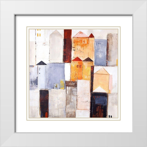 Playground 2 White Modern Wood Framed Art Print with Double Matting by Design Fabrikken