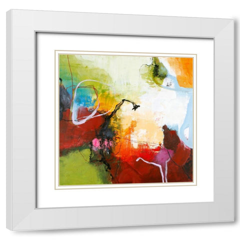 Tango 2 White Modern Wood Framed Art Print with Double Matting by Design Fabrikken