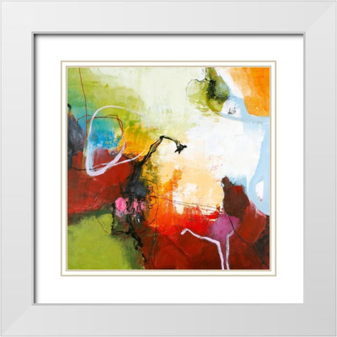 Tango 2 White Modern Wood Framed Art Print with Double Matting by Design Fabrikken