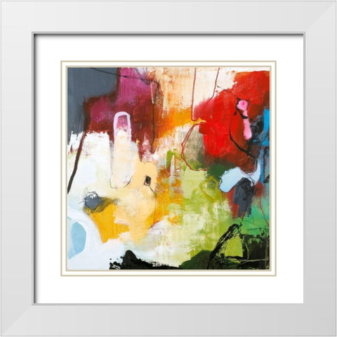 Tango 3 White Modern Wood Framed Art Print with Double Matting by Design Fabrikken