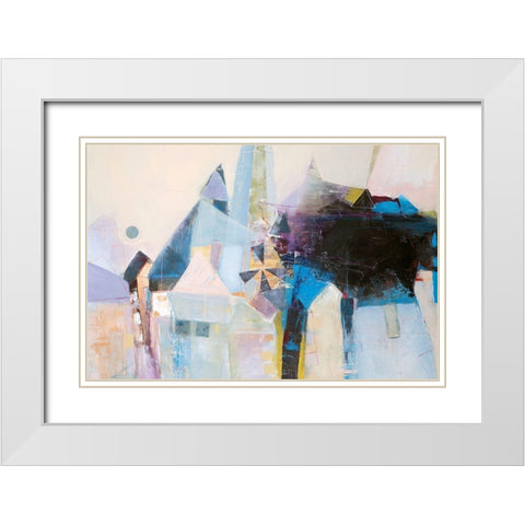 Spinning Mill 1 White Modern Wood Framed Art Print with Double Matting by Design Fabrikken