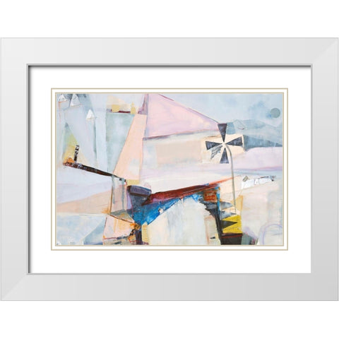 Spinning Mill 2 White Modern Wood Framed Art Print with Double Matting by Design Fabrikken