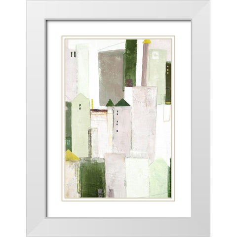Playground 3 White Modern Wood Framed Art Print with Double Matting by Design Fabrikken