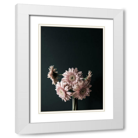 Pink Black White Modern Wood Framed Art Print with Double Matting by Design Fabrikken