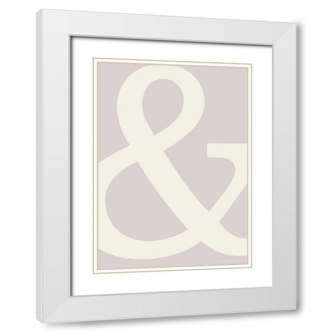 AND White Modern Wood Framed Art Print with Double Matting by Design Fabrikken