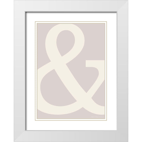 AND White Modern Wood Framed Art Print with Double Matting by Design Fabrikken