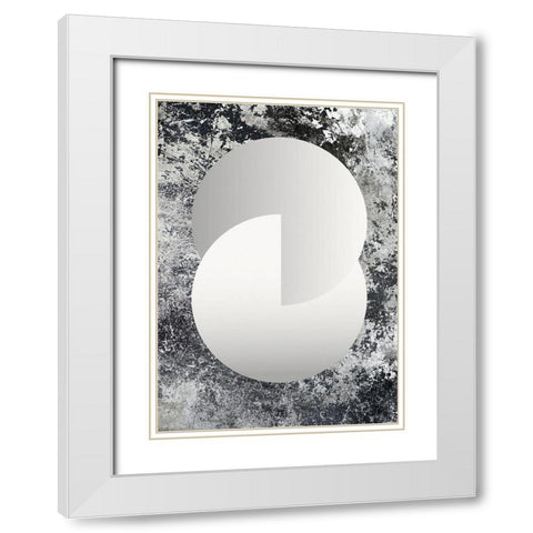 Entwined White Modern Wood Framed Art Print with Double Matting by Design Fabrikken